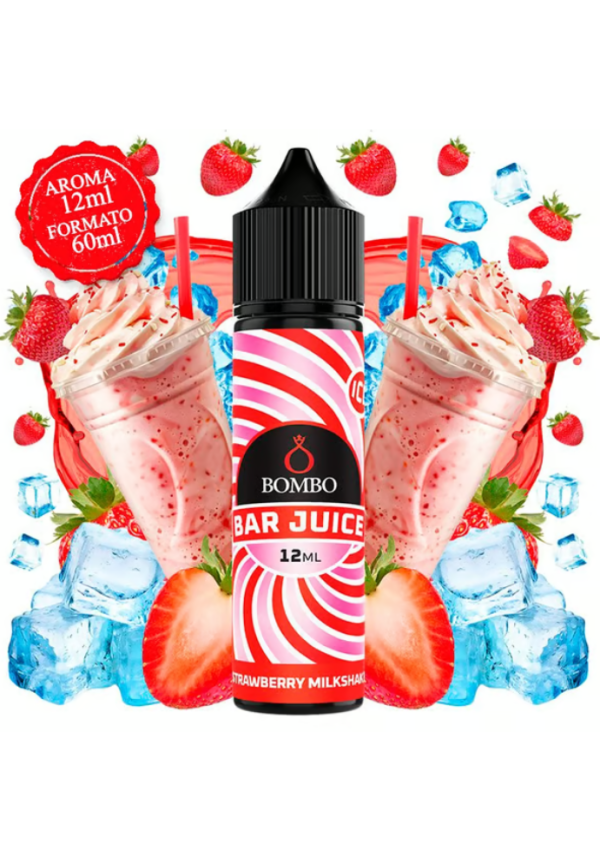 Bombo Bar Strawberry Milkshake Ice 12/60ML (Longfill)