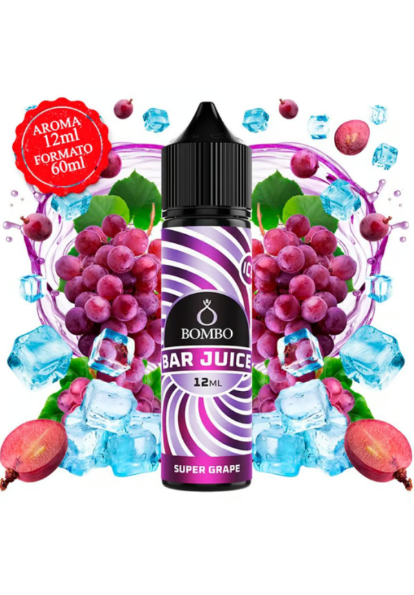 Bombo Bar Super Grape Ice 12/60ML (Longfill)