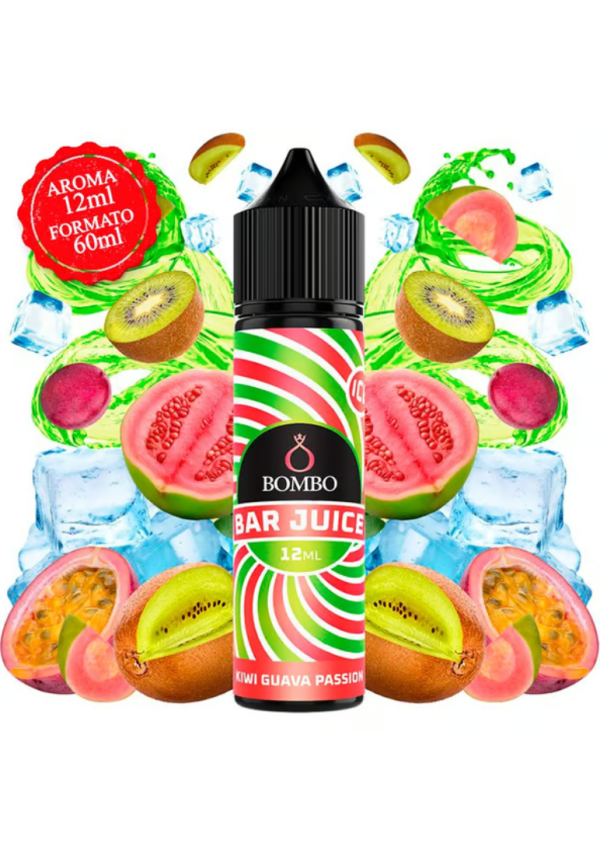 Bombo Bar Kiwi Guava Passion Ice 12/60ML (Longfill)